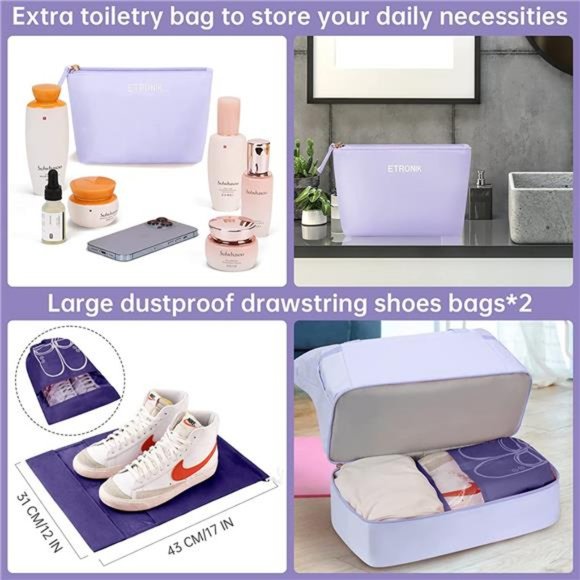 Gym Bag for Women Sports Travel Duffel w/ USB Charging Port Weekender Overnight - Picture 3 of 7